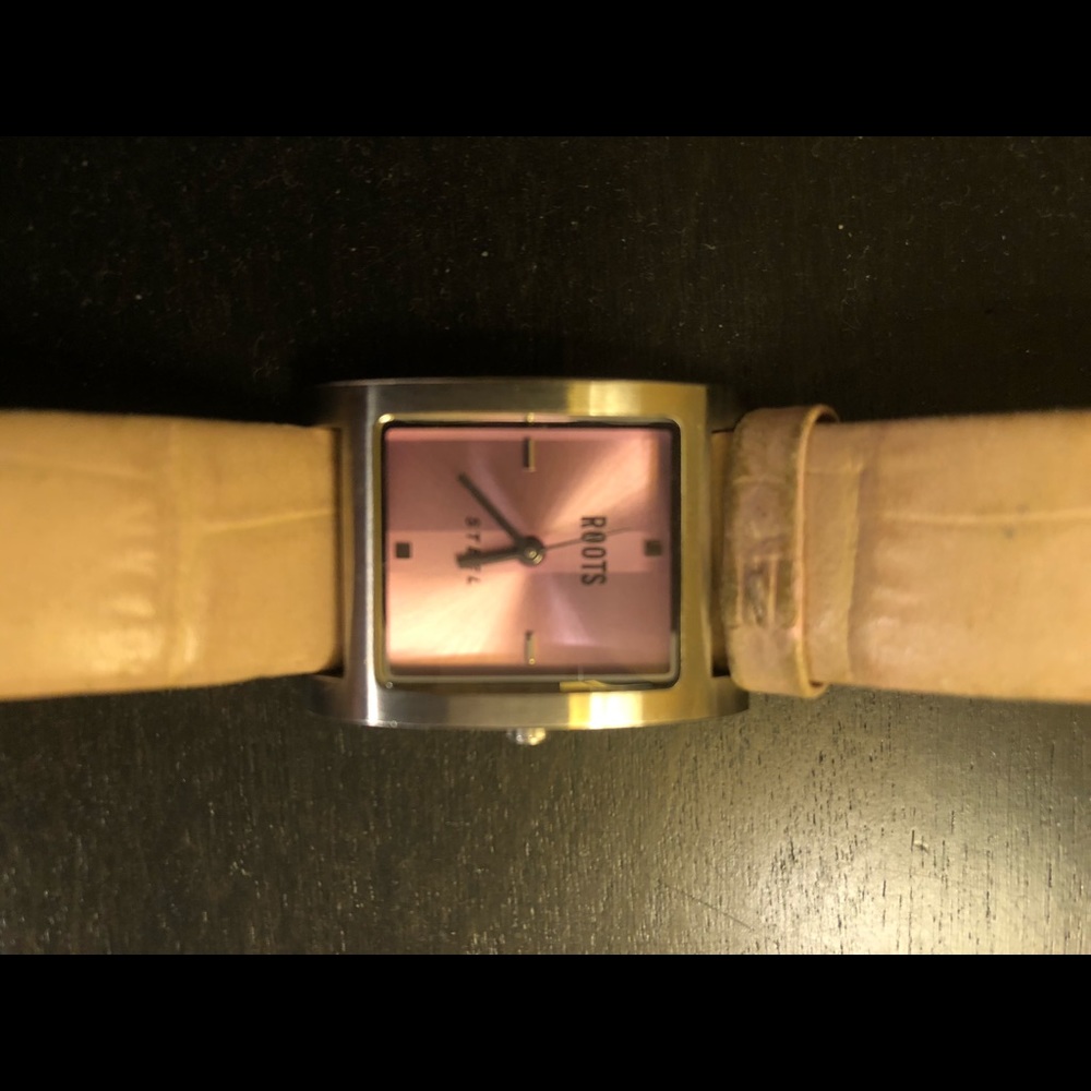 Roots watch with leather band